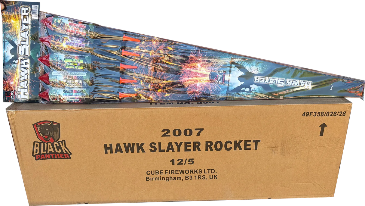 12x Hawk Slayer full case of F3 rocket packs by Black Panther