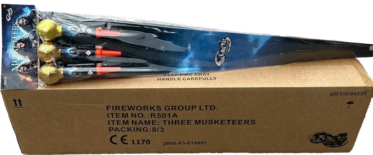 8x The Three Musketeers case deal by Galactic Fireworks