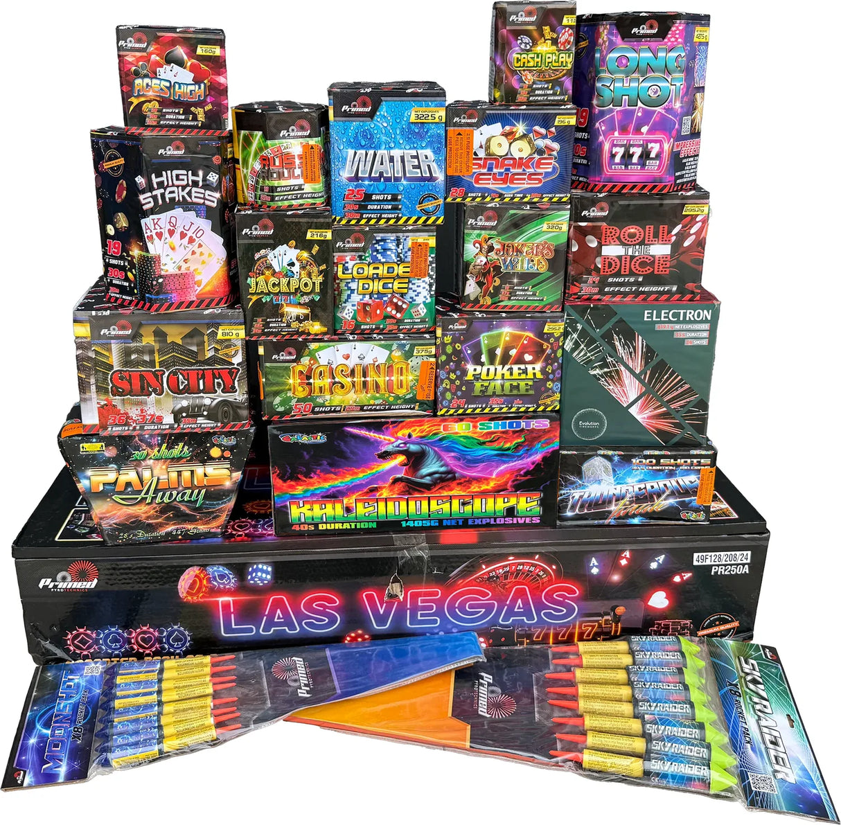 Jackpot Pack firework pack by Galactic Fireworks