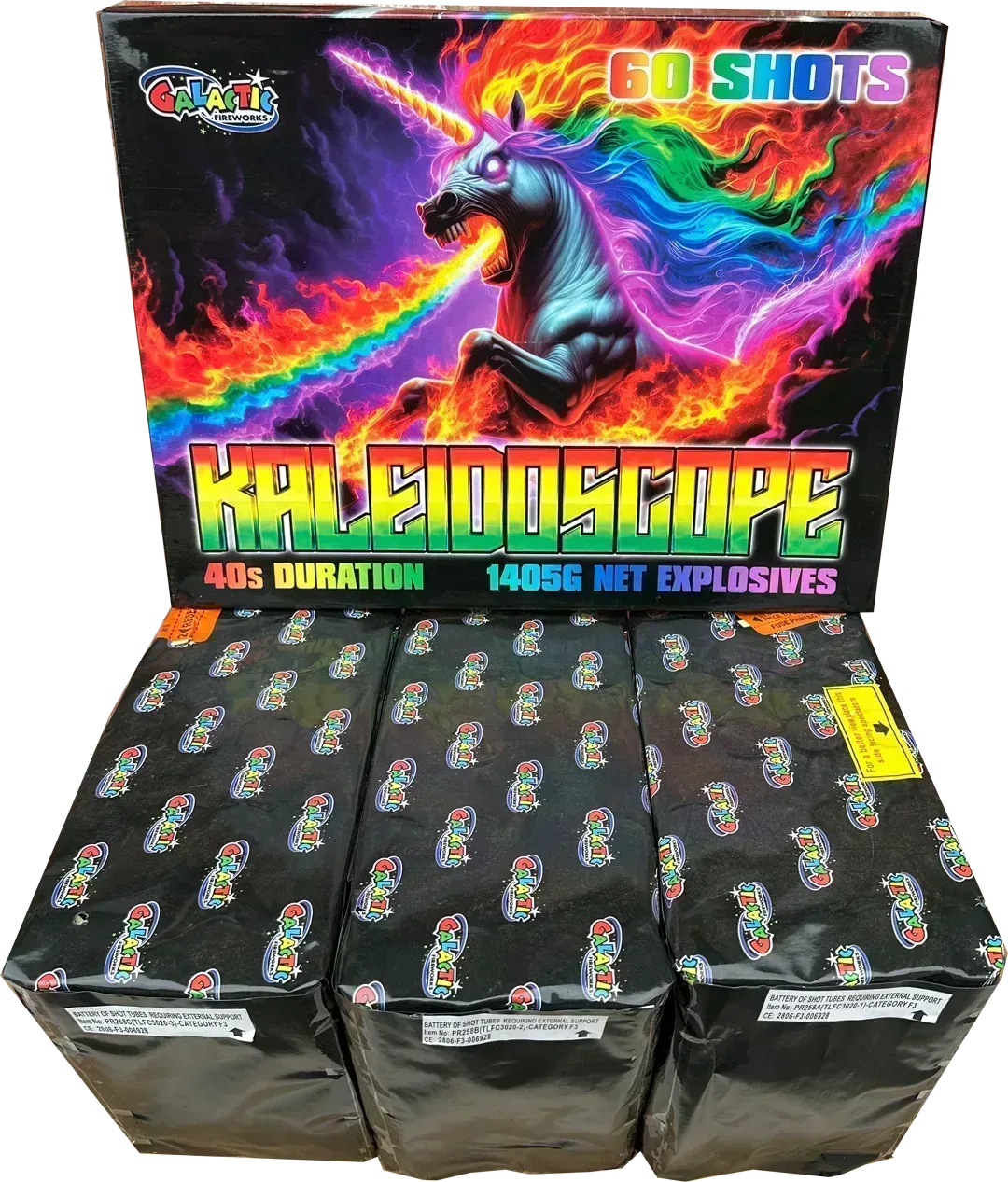 Kaleidescope compound firework barrage by Galactic Fireworks