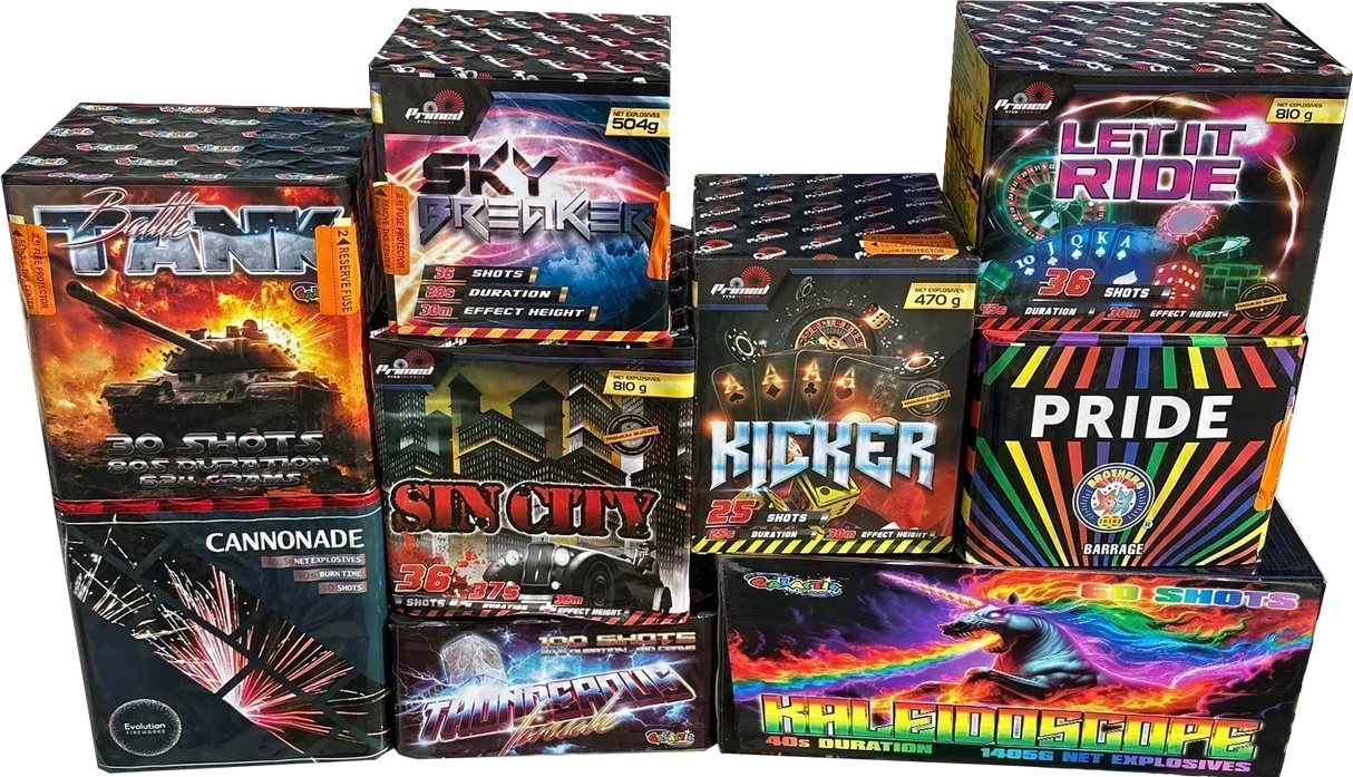 Loud Noise Pack Extreme firework pack by Galactic Fireworks