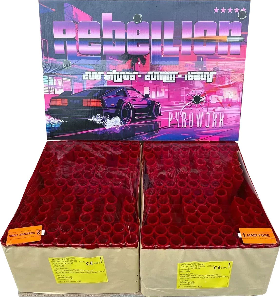 Rebellion compound firework barrage by Galactic Fireworks