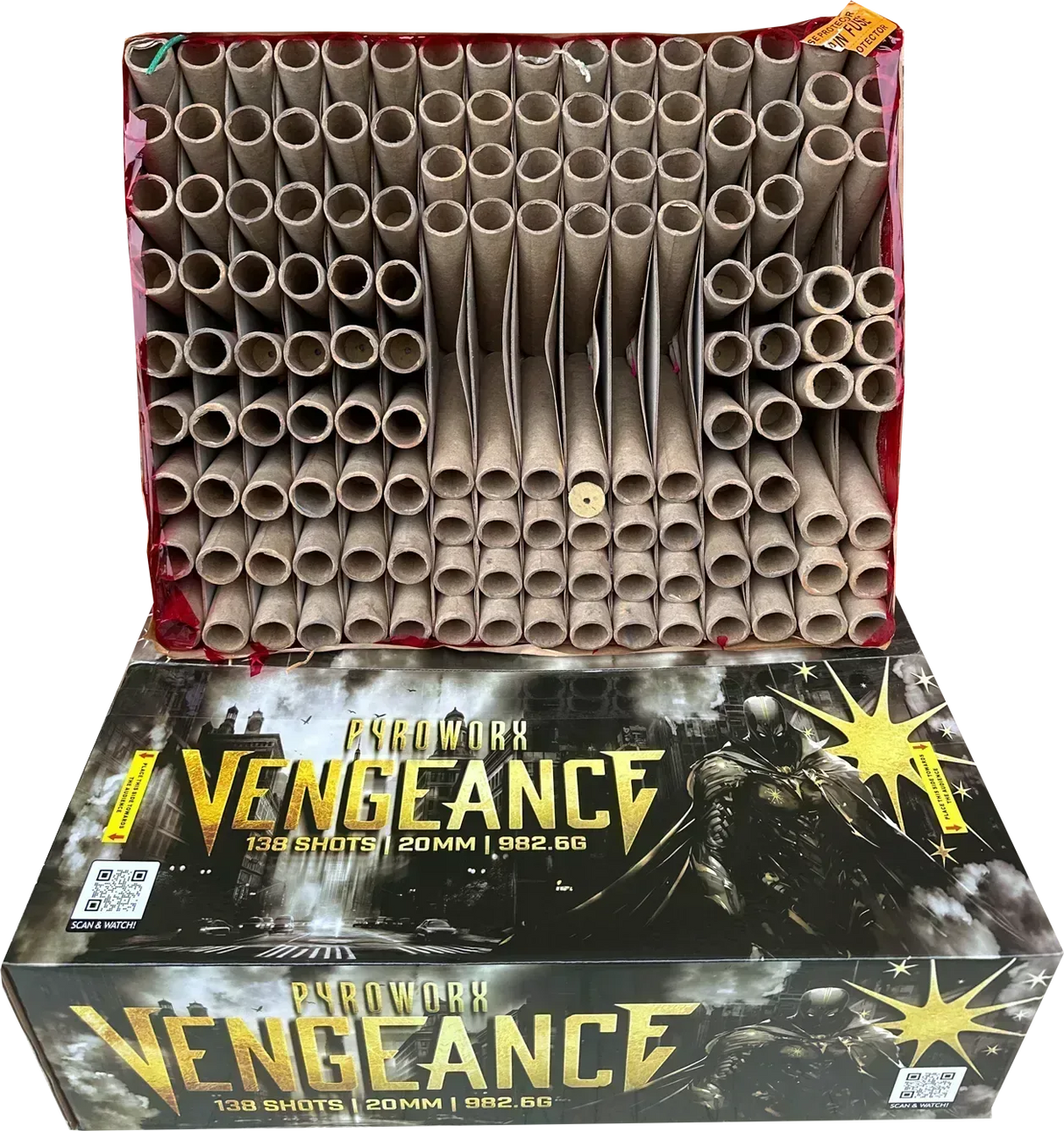 Vengeance firework cake by Galactic Fireworks