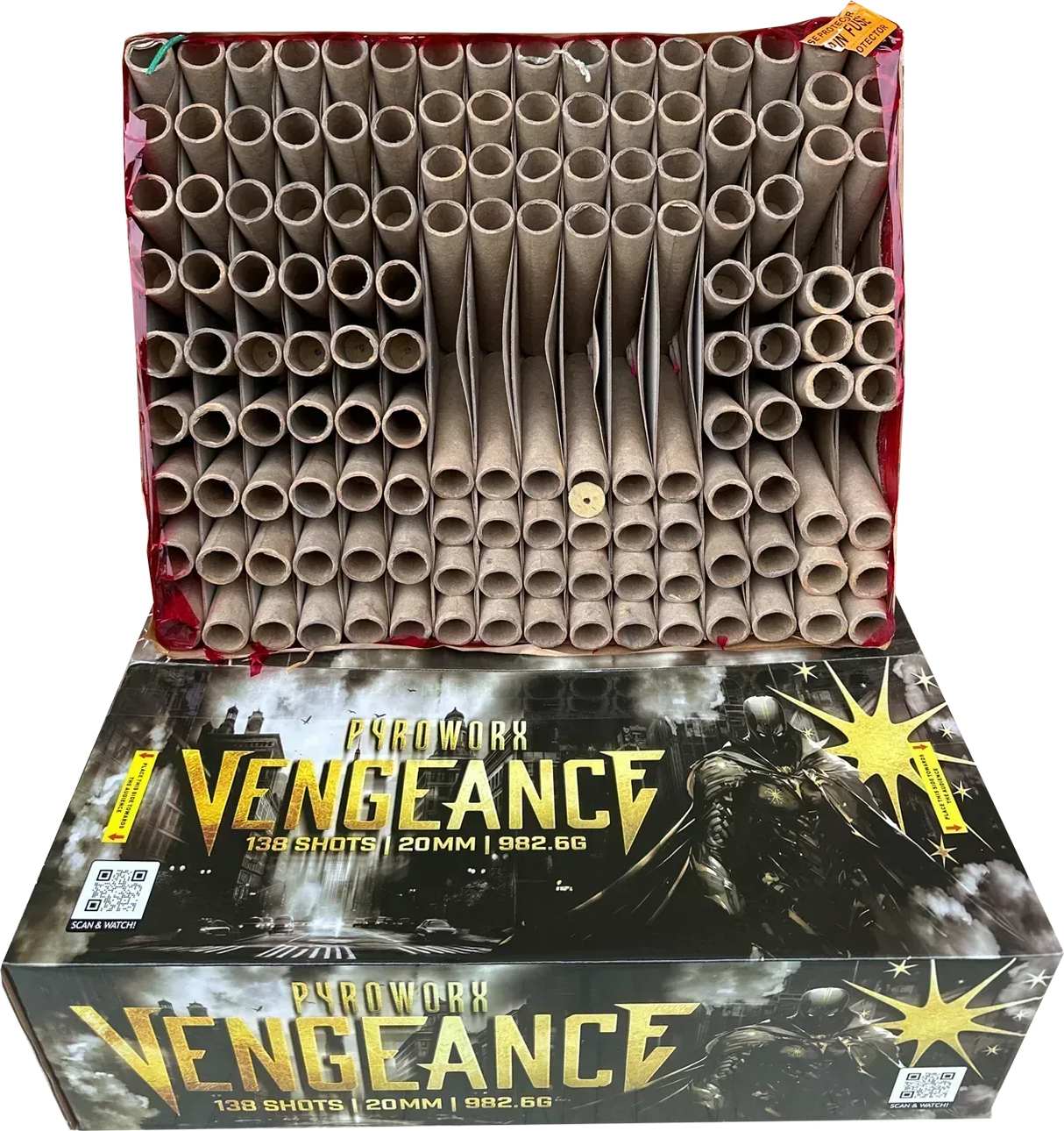 Vengeance firework cake by Galactic Fireworks
