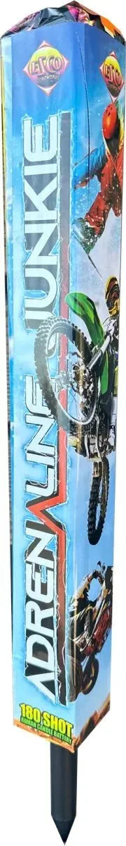 Adrenaline Junkie 180-shot Roman candle barrage by Bright Star