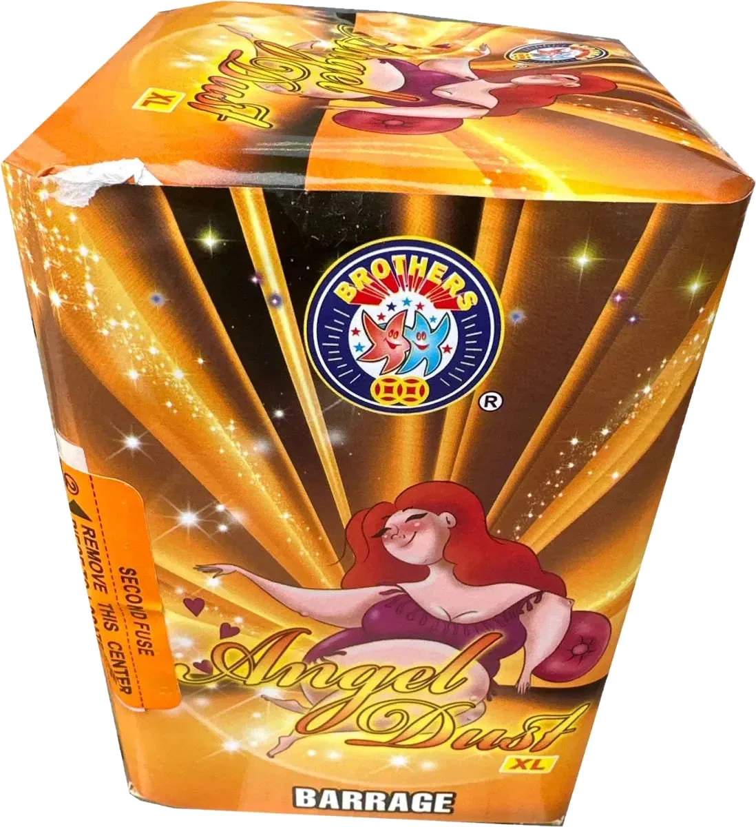 Angel Dust XL 16-shot F2 cake firework by Brothers Pyrotechnics