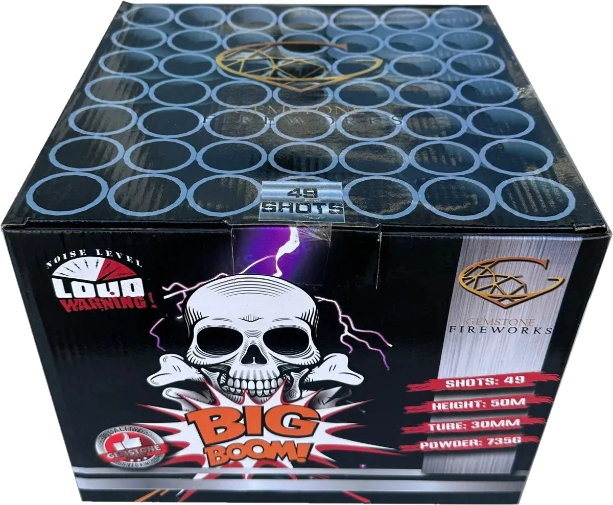 Big Boom 49-shot F3 cake firework by Gemstone