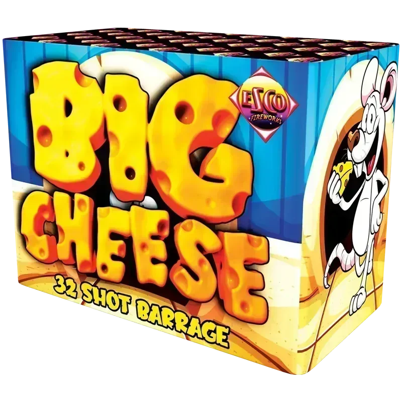 Big Cheese 32-shot F2 cake firework by Bright Star