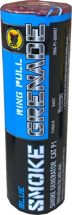 Blue Smoke Grenade firework by Black Cat