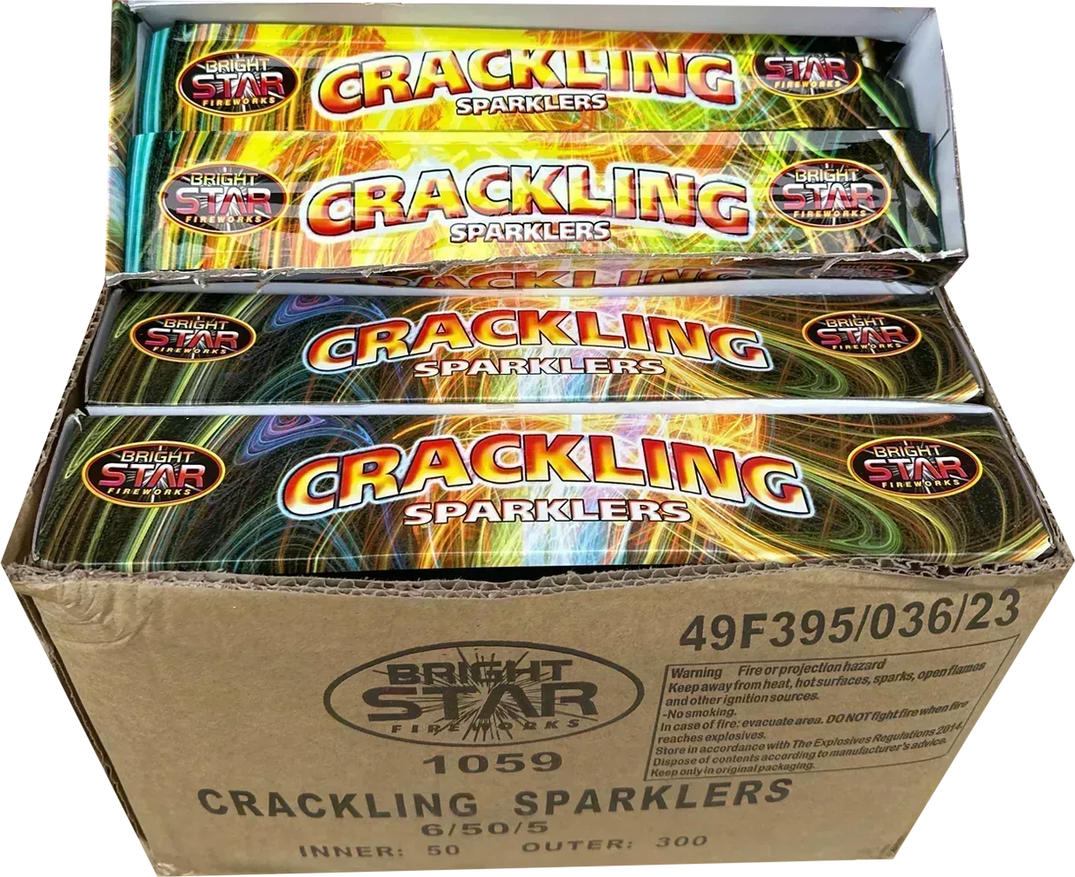 300x 10" Crackling Sparklers case deal by Bright Star