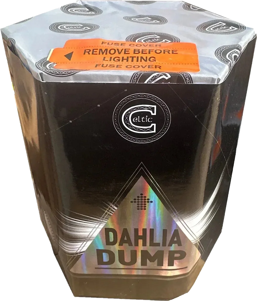 Dhalia Dump 19-shot F2 dump cake firework by Celtic