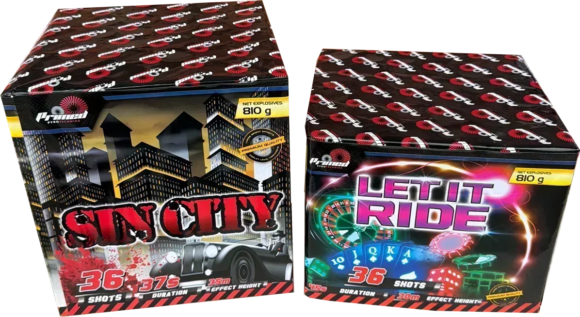 Let It Ride & Sin City firework bundle by Galactic Fireworks