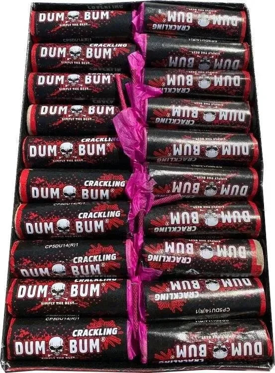 Dum Bum Red Crackling 20-pack F1 novelty bangers by Klasek