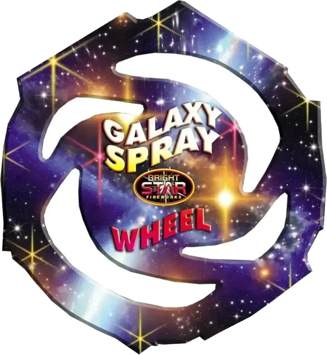 Galaxy Spray Wheel low-noise Catherine wheel firework by Bright Star