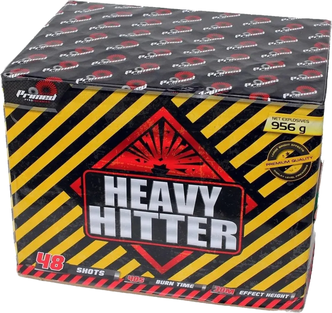 Heavy Hitter 49-shot F3 cake firework by Primed Pyrotechnics