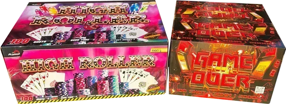 High Roller and Game Over F3 compound firework twin deal