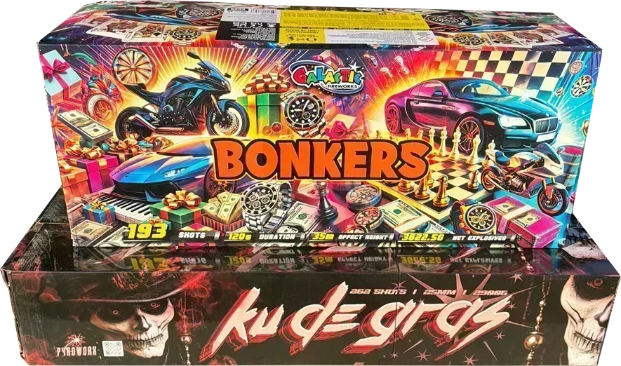 Ku De Gras and Bonkers firework compounds twin pack.