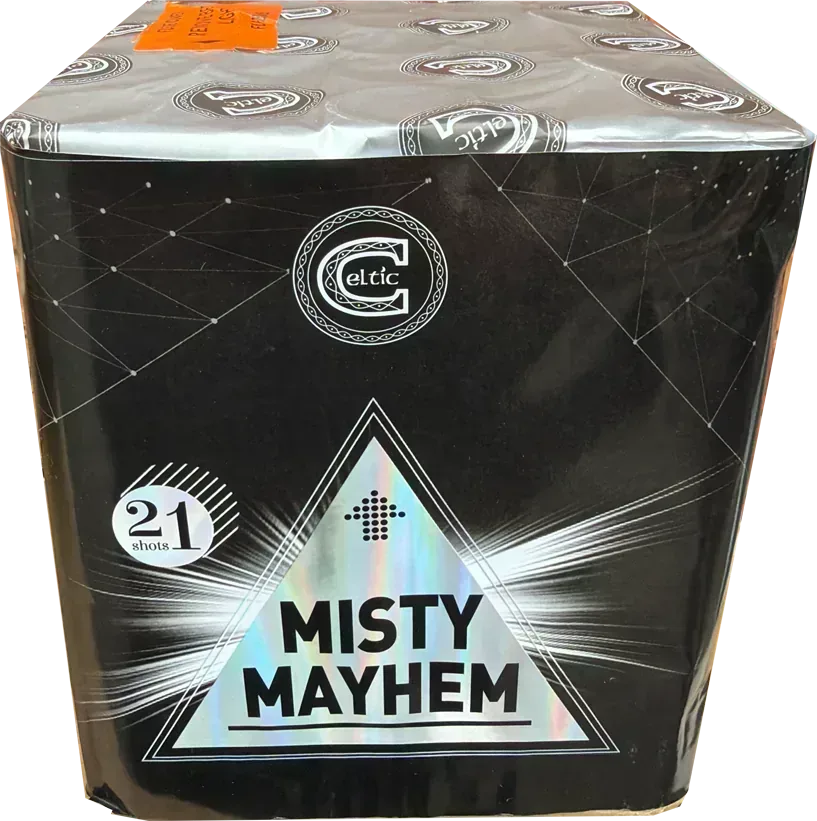 Misty Mayhem firework cake by Galactic Fireworks