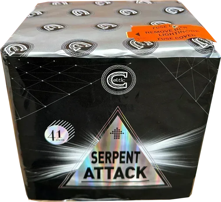 Serpent Attack firework cake by Galactic Fireworks