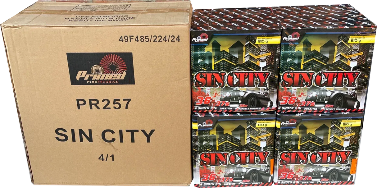 4x Sin City case deal by Primed Pyrotechnics