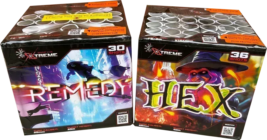 Hex & Remedy firework bundle by Galactic Fireworks
