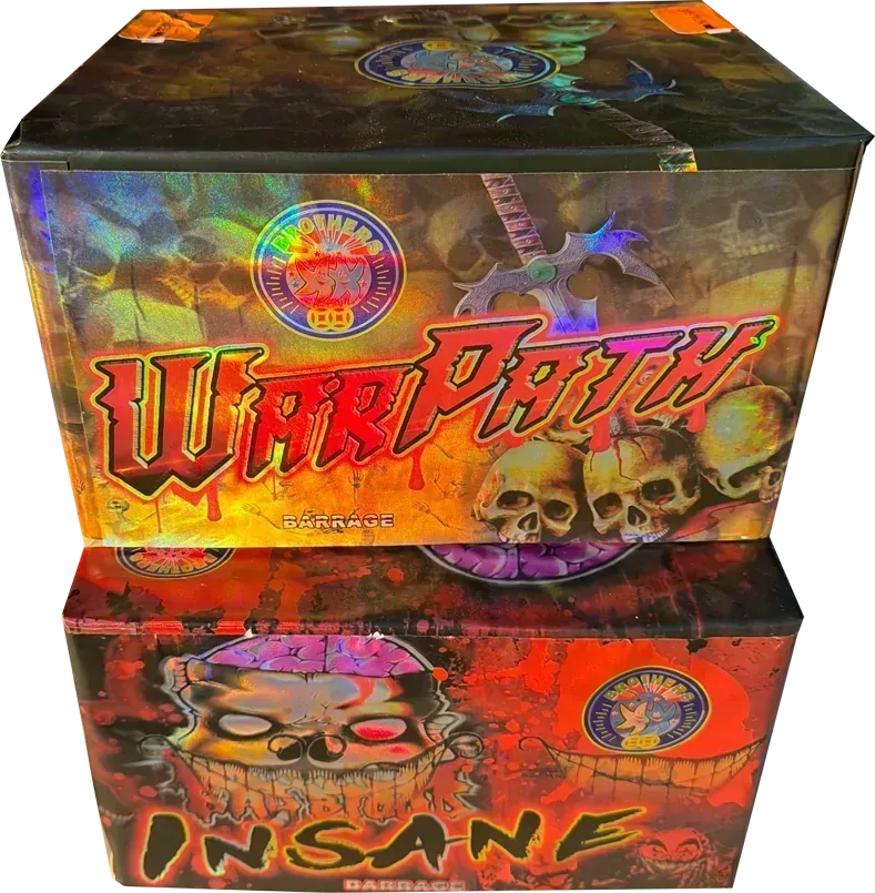 The War Path and Insane 100-shot firework barrages double deal pack.
