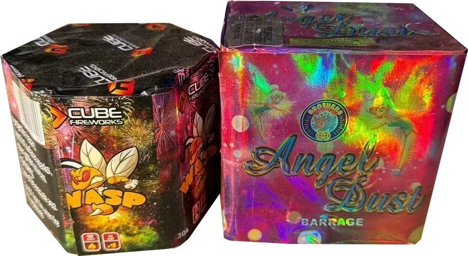 The Wasp and Angel Dust garden firework cakes double deal pack.
