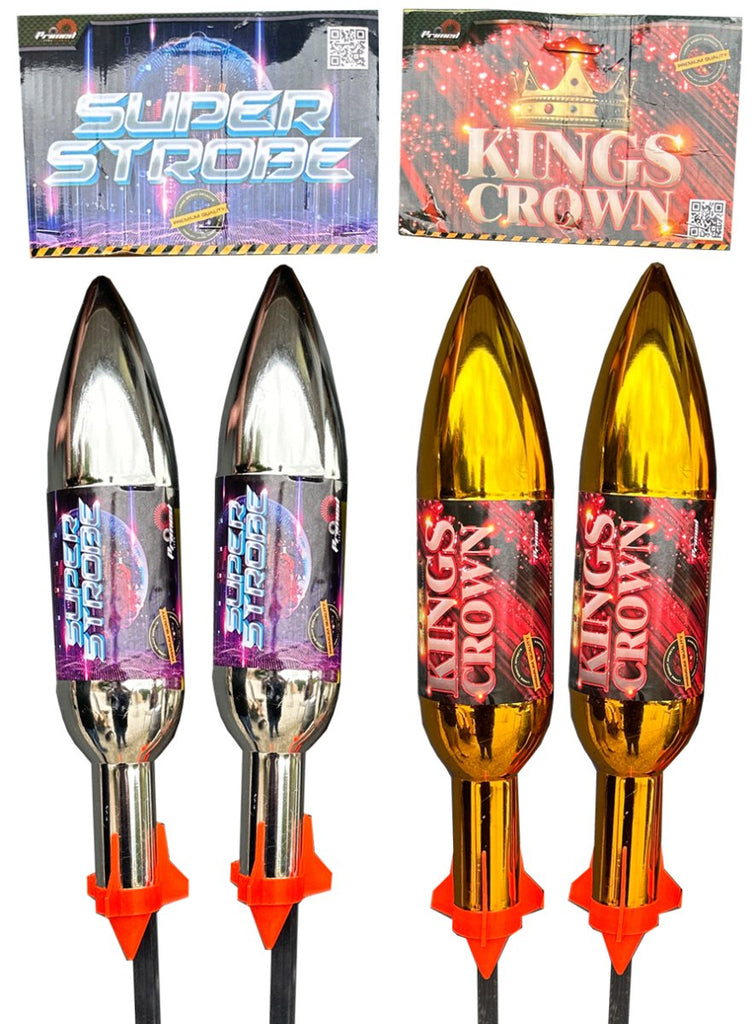 King's Crowns & Silver Strobes by Primed Pyrotechnics