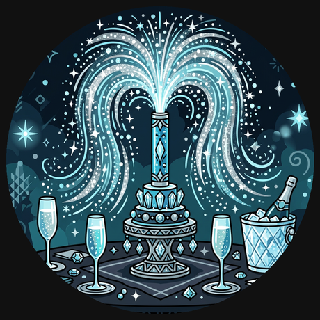 Ice fountain sparklers for cakes, bottles and table decorations