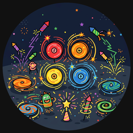Novelty fireworks and fun effects for parties