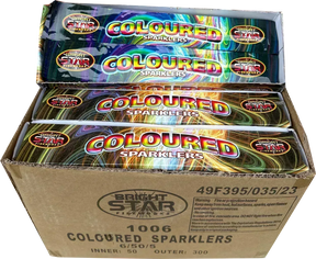 300x 10" Coloured Sparklers case deal by Bright Star