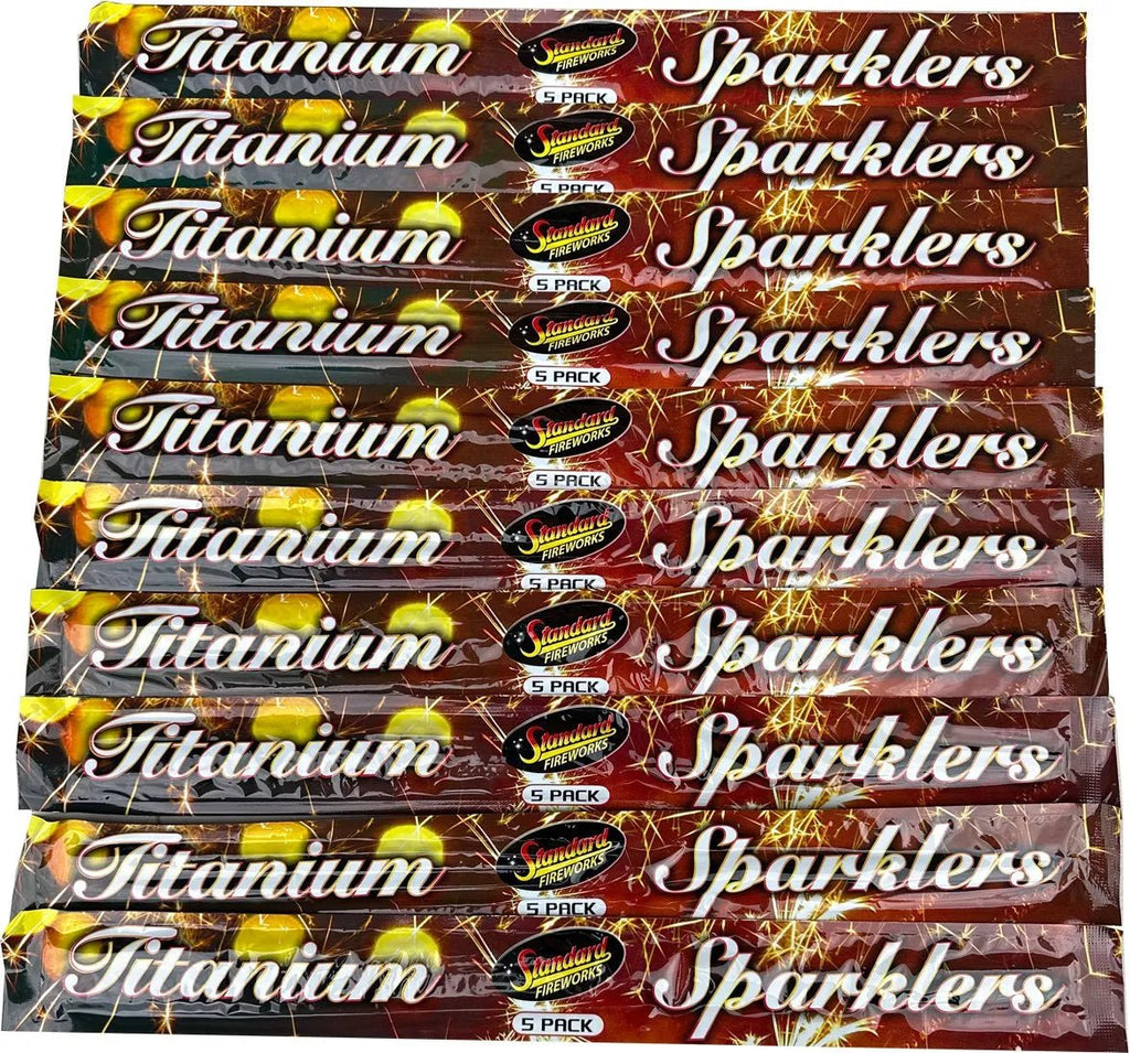 a bunch of packets of sparklers sitting on top of each other