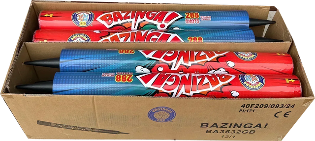 8x Bazinga case deal by Brothers Pyrotechnics