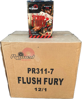 12x Flush Fury trade case of twelve F2 cakes by Primed Pyrotechnics