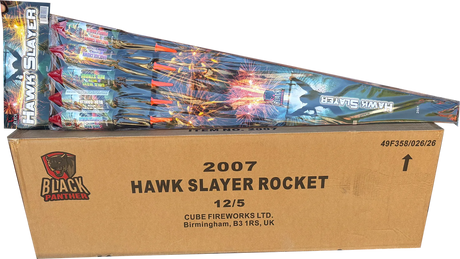 12x Hawk Slayer full case of F3 rocket packs by Black Panther