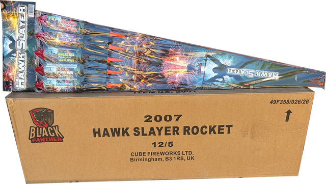 12x Hawk Slayer full case of F3 rocket packs by Black Panther