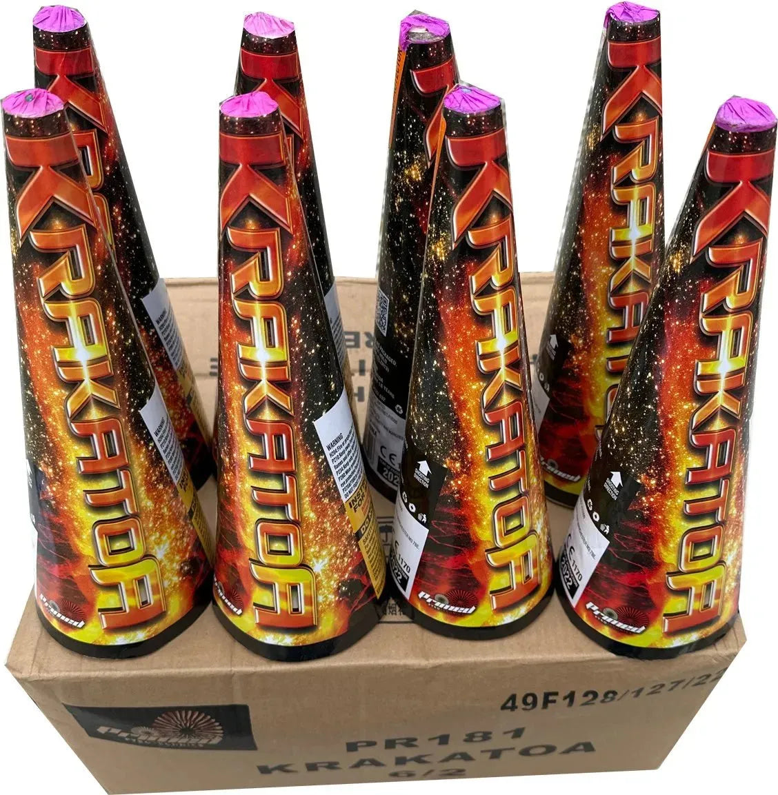 12x Krakatoa 500g fountain case deal, Primed Pyrotechnics, 1.4G F3 professional grade