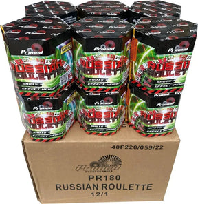 12x Russian Roulette 19-shot cake case, Primed Pyrotechnics, 1.3G F2