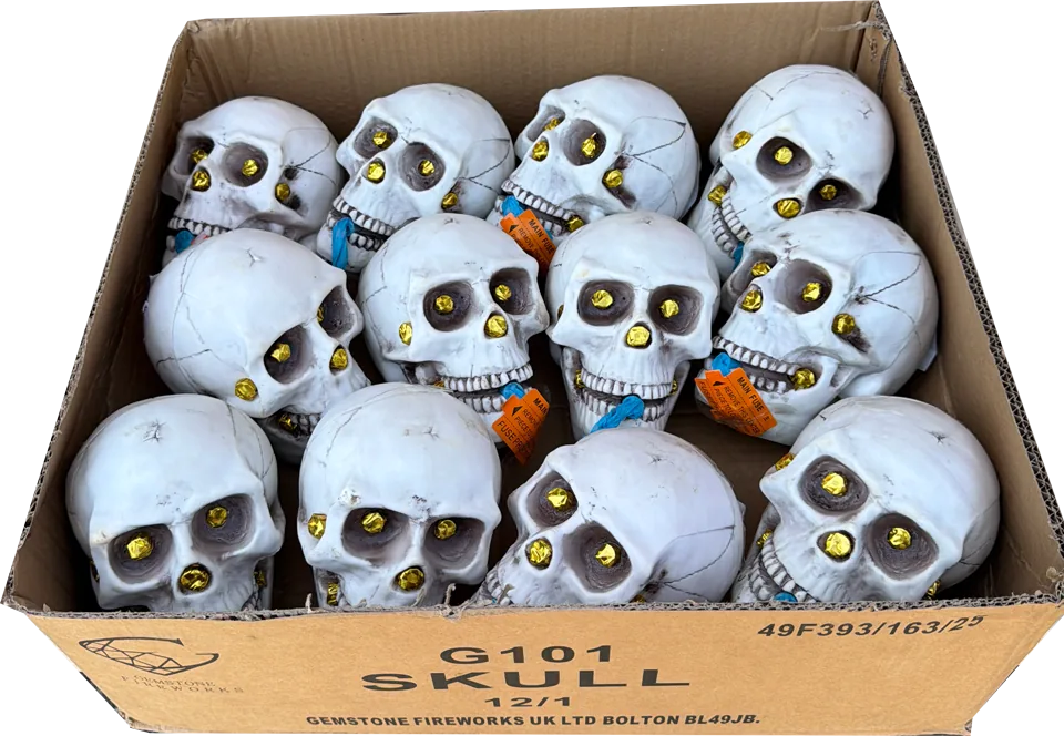 12x Skull fountain firework by Gemstone