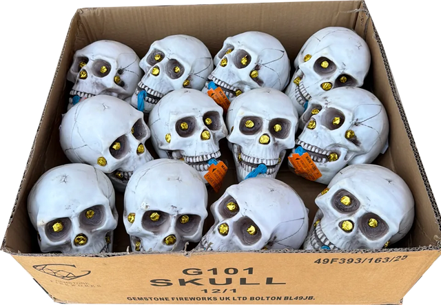 12x Skull fountain firework by Gemstone