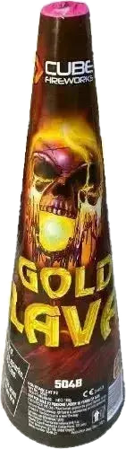 13 inch Gold Lava Fountain cone firework by Cube Fireworks
