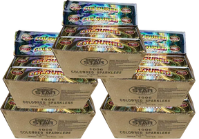 1500x 10" Coloured Sparklers case deal by Bright Star