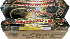 Bulk case of 160 packs of 18 inch Mammoth Sparklers by Galactic Fireworks
