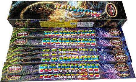 18 inch Rainbow Sparklers 4-pack by Bright Star