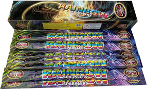 18 inch Rainbow Sparklers 4-pack by Bright Star