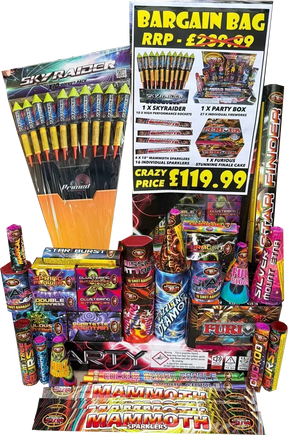 Party Bargain Bag firework pack by Galactic Fireworks