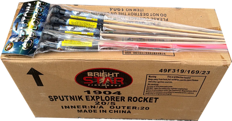 20x Sputnik Explorer trade case of 20 F2 rocket packs by Bright Star