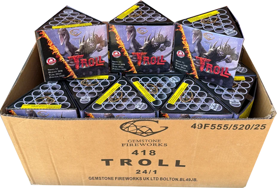 24x Troll firework cake by Gemstone