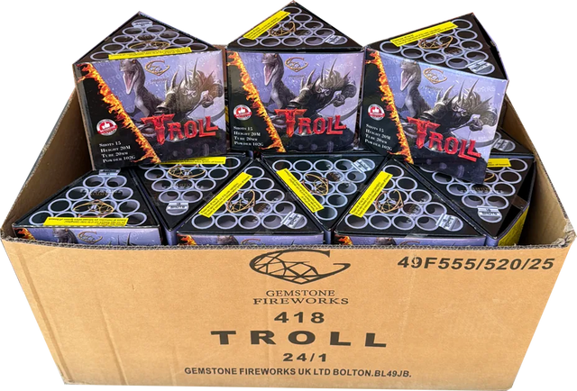 24x Troll firework cake by Gemstone