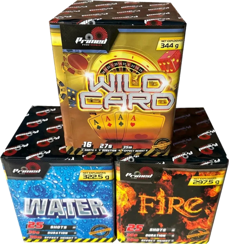 3 Card Brag Pack firework by Primed Pyrotechnics